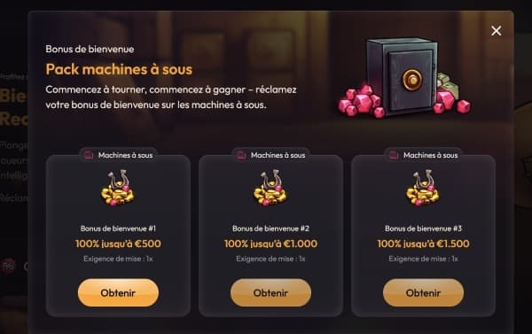 Bonus de bienvenue