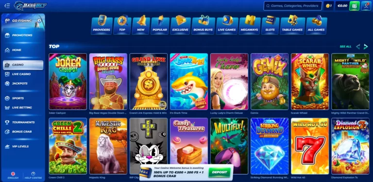 Catalogue de jeux Bassbet