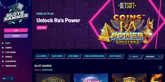 Slots Hammer est un site à thème nordique de qualité